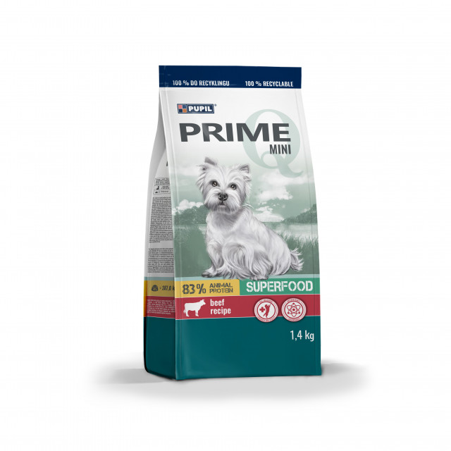 PUPIL Prime Mini — сухой корм для собак с говядиной и печенью — 1,4 кг