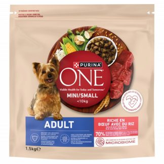 PURINA One Adult Mini/Small Rich in Beef with Rice - Сухой корм для собак - 1,5 кг