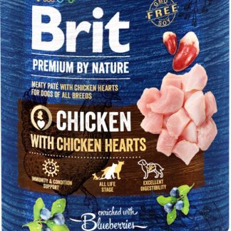 BRIT Premium by Nature Курица с сердечками - влажный корм для собак - 800 г