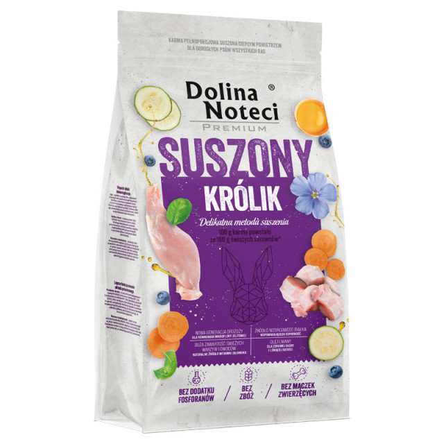 Сушеный кроличий корм для собак DOLINA NOTECI Premium - 9 кг