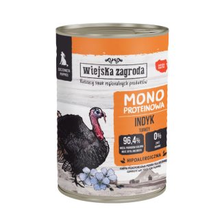 WIEJSKA ZAGRODA Puppies Mono Turkey - влажный корм для собак - 400г