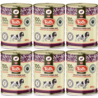 Влажный корм для собак FOLK Wielkopolski со вкусом оленины - 6 x 800 г