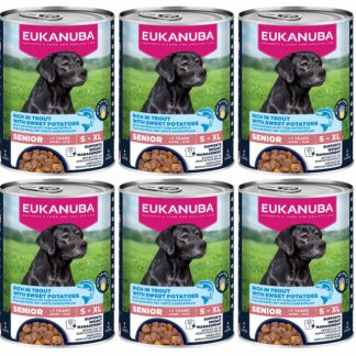 Влажный корм для собак EUKANUBA Life Care Senior с форелью и сладким картофелем - 6 x 400 г