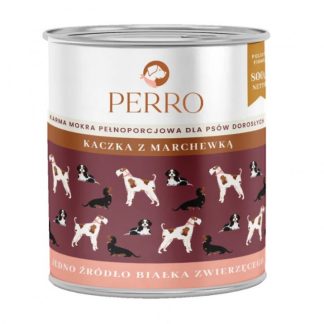 PERRO Моно Утка с морковью - влажный корм для собак - 800 г