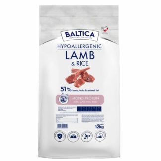 BALTICA Нутрицевтический гипоаллергенный корм для собак мелких пород, моно-ягненок с рисом - сухой корм для собак - 12 кг