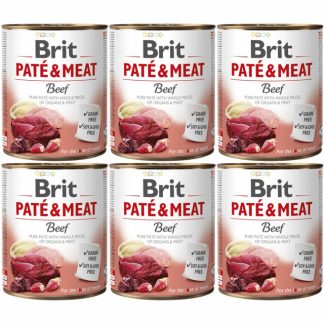 BRIT Paté & Meat Beef - влажный корм для собак - 6 x 800 г