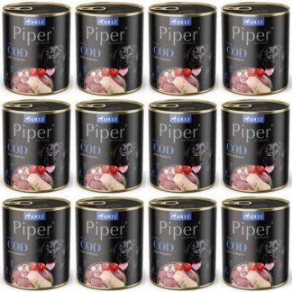 DOLINA NOTECI Piper Animals с треской и томатами - влажный корм для собак - 12 x 800 г