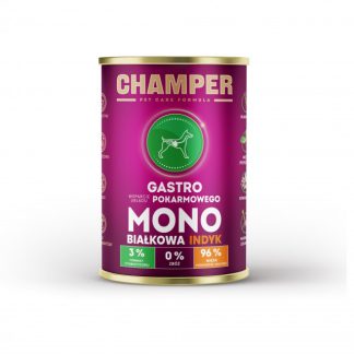 Влажный корм для собак CHAMPER Gastro Mono Turkey - 400 г