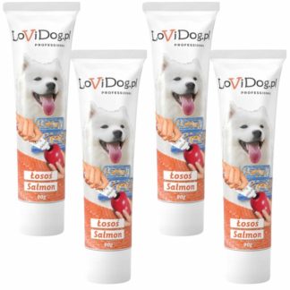 Лакомство для собак LOVIDOG: паста с лососем - 4 x 90 г