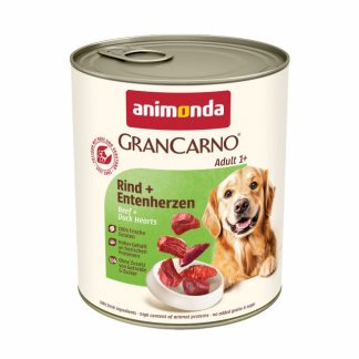 ANIMONDA GranCarno Влажный корм для собак (800 г) со вкусом говяжьих и утиных сердечек для взрослых собак