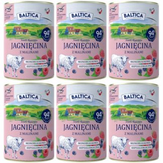 Влажный корм для собак BALTICA «Вкусы регионов»: ягненок с малиной — 6 x 400 г.