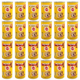 Влажный корм для собак PEDIGREE MIX с двумя вкусами в желе - 24 x 400 г