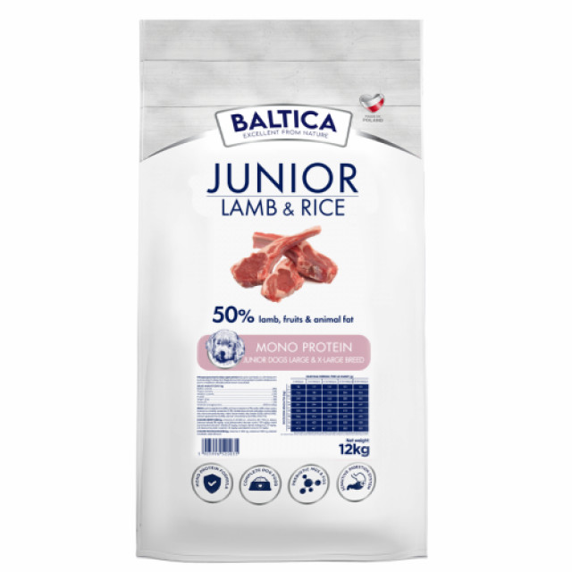 Сухой корм для щенков BALTICA Nutraceutic Mono Lamb with Rice - 12 кг