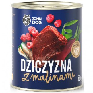 Влажный корм для собак JOHN DOG Berry Line Adult Mono Venison с малиной - 800 г.