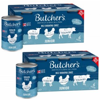 Влажный корм для собак BUTCHER'S Original Junior Mega pack, кусочки в желе - 12 x 400 г
