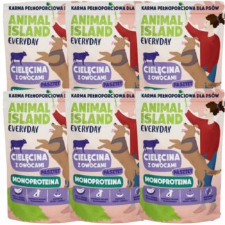 Влажный корм для собак ANIMAL ISLAND Everyday Monoprotein Veal - 6 x 300 г