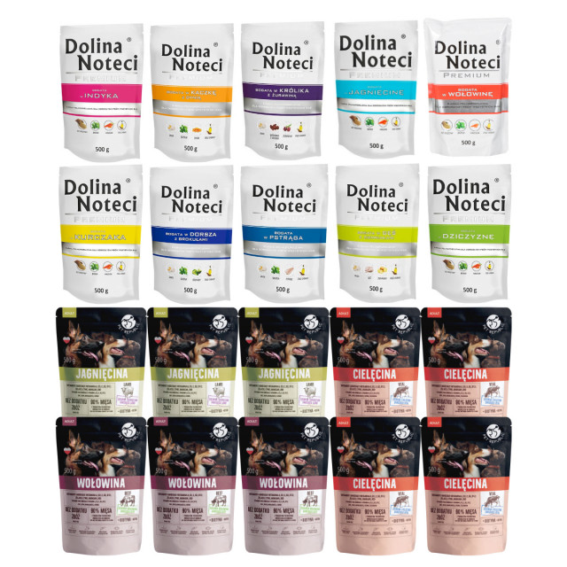 Влажный корм для собак PET REPUBLIC DOLINA NOTECI Premium MIX OF FLAVORS - 20 x 500 г