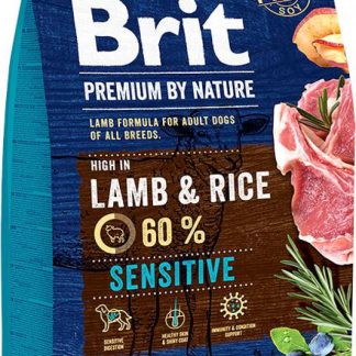 BRIT Premium by Nature Sensitive Lamb&Rice - сухой корм для собак - 3 кг