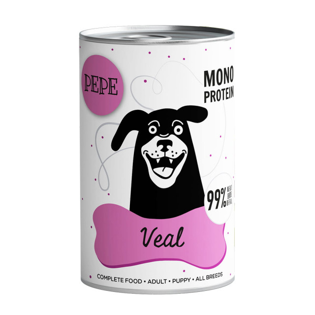 PAKA ZWIERZAKA Pepe Veal Mono - влажный корм для собак - 400г