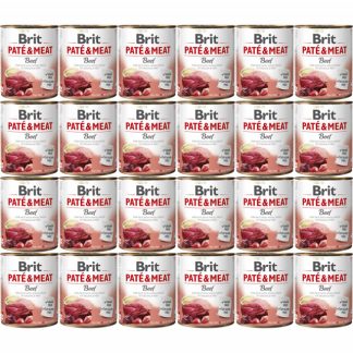BRIT Paté & Meat Beef - влажный корм для собак - 24 x 800 г