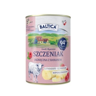 Влажный корм для собак BALTICA «Вкусы регионов»: ягненок с бананом (400 г).