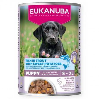 Влажный корм для щенков EUKANUBA Life Care с форелью и сладким картофелем - 400 г