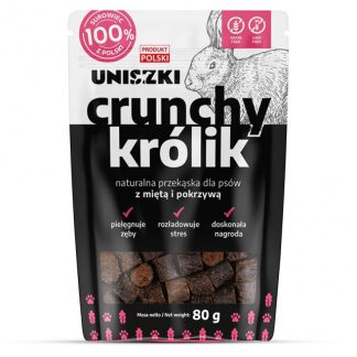 UNISZKI Хрустящее лакомство для собак в форме кролика с мятой и крапивой - 80 г
