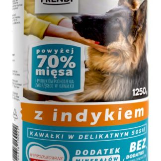 FRENDI с кусочками индейки в нежном соусе - влажный корм для собак - 1250 г