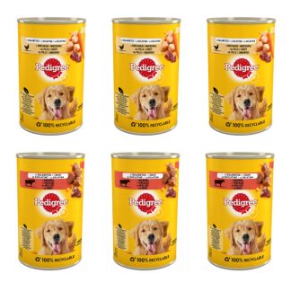 Влажный корм для собак PEDIGREE MIX с двумя вкусами в желе - 6 x 400 г