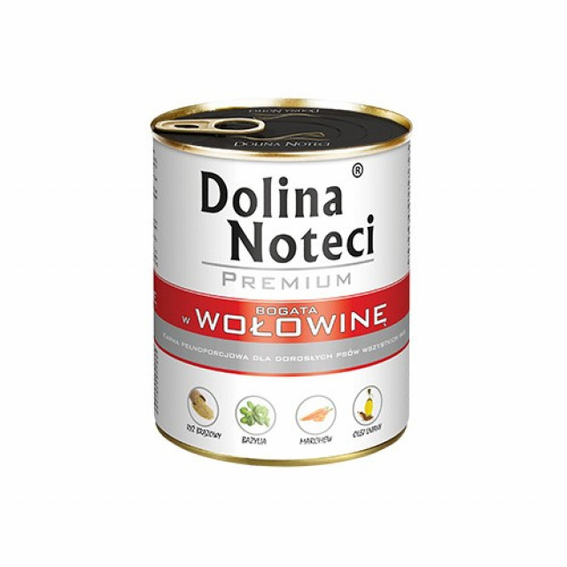 DOLINA NOTECI Премиум-корм для собак с высоким содержанием говядины - влажный корм для собак - 800 г