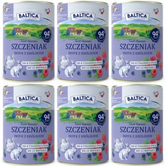 Влажный корм для собак BALTICA «Вкусы регионов»: щенки индейки с кроликом — 6 x 400 г.