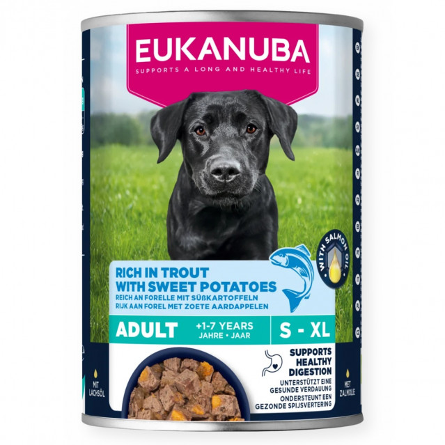 Влажный корм для собак EUKANUBA Life Care с форелью и сладким картофелем - 400 г