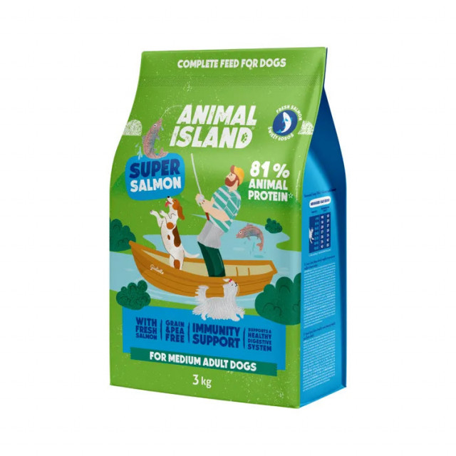 Сухой корм для собак Animal Island Super Salmon - 3 кг