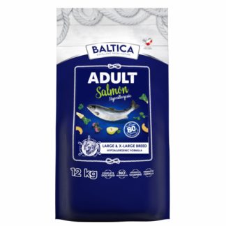 BALTICA Отличный гипоаллергенный сухой корм для взрослых собак крупных и гигантских пород, сорт Mono Salmon, 12 кг.