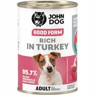 JOHN DOG Good form Rich in Turkey - влажный корм для собак - 400 г