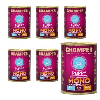 Влажный корм для щенков CHAMPER Puppy Mono Turkey - 6 x 400 г