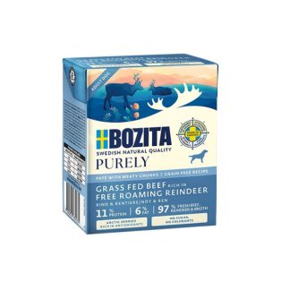 BOZITA Purely Paté Duoprotein Beef and Reindeer - влажный корм для собак - 370 г