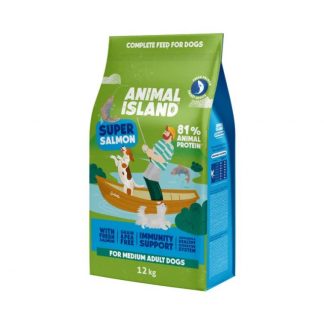 ANIMAL ISLAND Взрослые собаки среднего размера, корм для собак Лосось - сухой корм - 12 кг