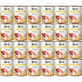 BRIT Paté & Meat Chicken - влажный корм для собак - 24 x 800 г