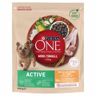 PURINA One Mini/Small Active Rich in Chicken with Rice - Сухой корм для собак - 800 г