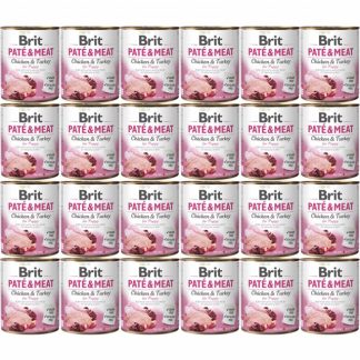 BRIT Paté & Meat Puppy Chicken - влажный корм для собак - 24 x 800 г