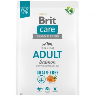 BRIT Care Беззерновой корм для взрослых собак с лососем – сухой корм для собак – 3 кг