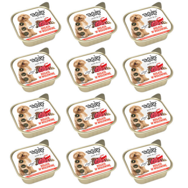 Влажный корм для собак TUF Alupak Beef Pate - 12 x 300 г