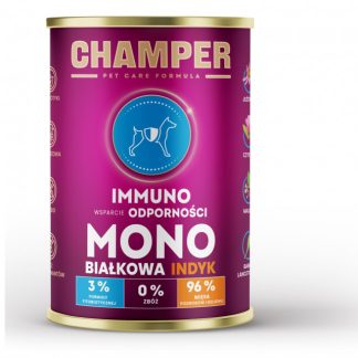 Влажный корм для собак CHAMPER Immuno Mono Turkey - 400 г
