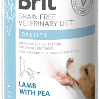 BRIT Grain Free Vet Diets Dog Obesity Lamb & Peas - влажный корм для собак - 400 г
