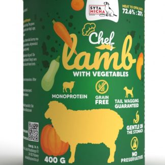 SYTA MICHA Chef Ягненок с овощами Моно - влажный корм для собак - 400 г