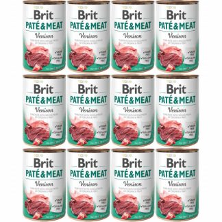 BRIT Paté & Meat Venison - влажный корм для собак - 12 x 400 г