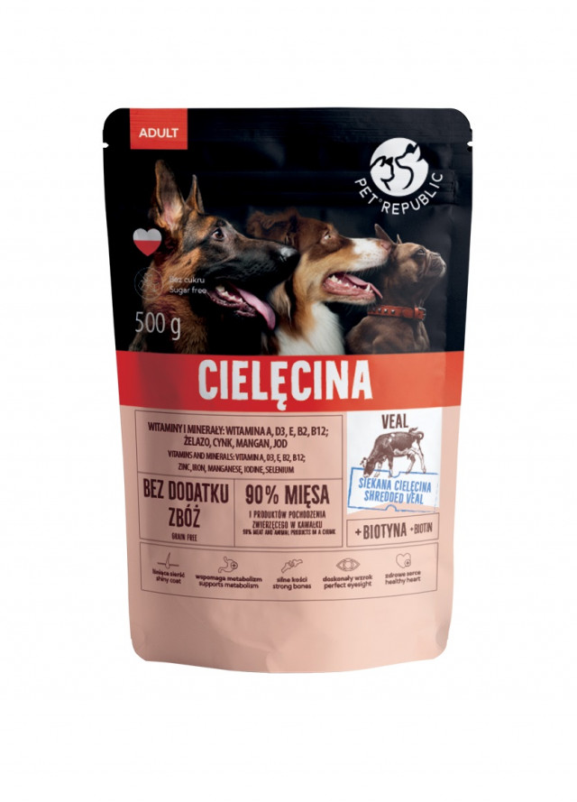 Влажный корм для собак PET REPUBLIC Adult Veal - 500 г