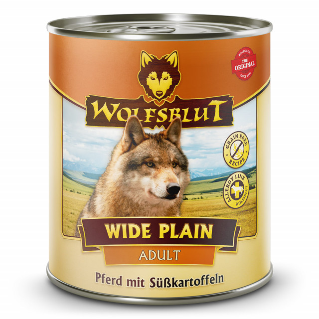 Влажный корм для собак WOLFSBLUT Wide Plain Horse Meat with Sweet Potatoes Mono - 800 г.
