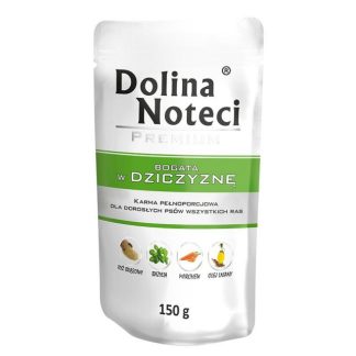 DOLINA NOTECI Премиальный влажный корм для собак с высоким содержанием дичи - 150 г